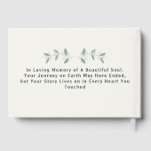 Benutzerdefinierter Text Foto Gedenk Funeral Blume Gästebuch (Rückseite)