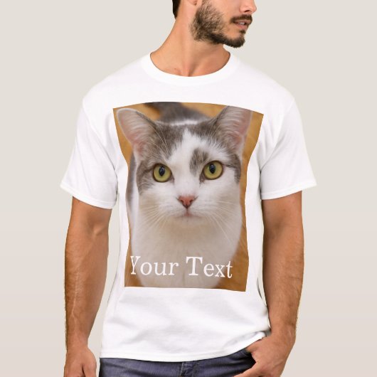Benutzerdefinierter Text Foto Personalisiert T-Shirt (Vorderseite)