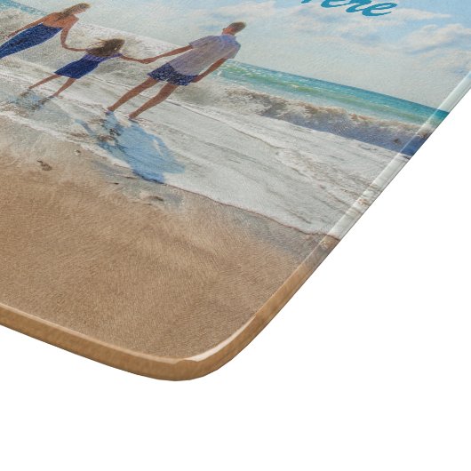 Benutzerdefinierter Text - Foto-Zuschnitt Personal Schneidebrett (Ecke)