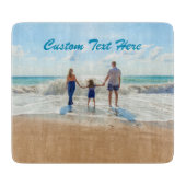 Benutzerdefinierter Text - Foto-Zuschnitt Personal Schneidebrett (Vorderseite)