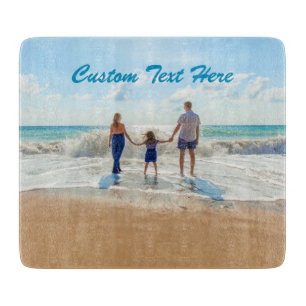 Benutzerdefinierter Text - Foto-Zuschnitt Personal Schneidebrett