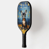 🐕 benutzerdefinierter Text, französischer Welpe Pickleball Schläger (Links)