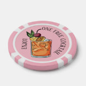 Benutzerdefinierter Text-freier Cocktail Pokerchips (Einzeln)
