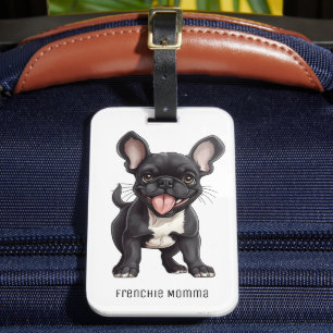 Benutzerdefinierter Text, Frenchie-Welpe Gepäckanhänger