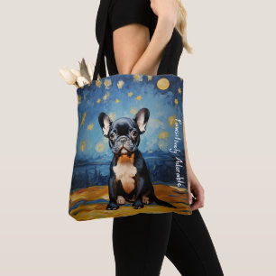 🐕 benutzerdefinierter Text, Frenchie-Welpe Tasche