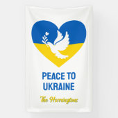 Benutzerdefinierter Text Frieden für die Ukraine Banner (Vertikal)