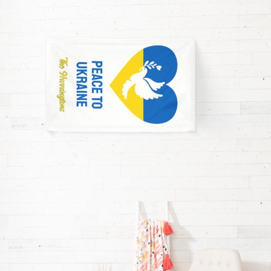 Benutzerdefinierter Text Frieden für die Ukraine Banner (InSitu)