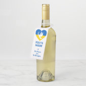 Benutzerdefinierter Text Frieden für die Ukraine Flaschenanhänger (Angewinkelt)