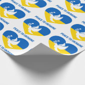 Benutzerdefinierter Text Frieden für die Ukraine Geschenkpapier (Ecke)