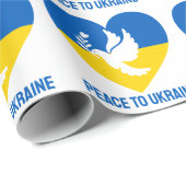 Benutzerdefinierter Text Frieden für die Ukraine Geschenkpapier (Rolleneckpunkt)