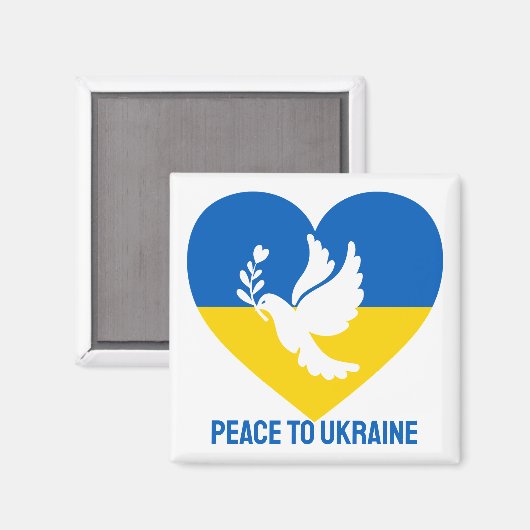 Benutzerdefinierter Text Frieden für die Ukraine Magnet (Vorderseite/Rückseite)
