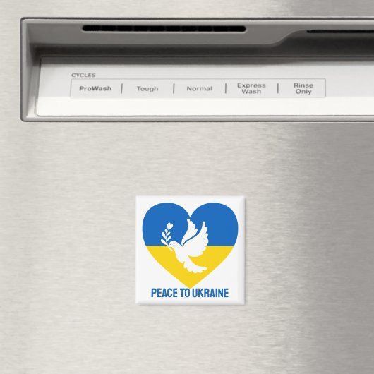 Benutzerdefinierter Text Frieden für die Ukraine Magnet (In Situ (Geschirrspüler))