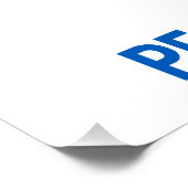 Benutzerdefinierter Text Frieden für die Ukraine Poster (Ecke)