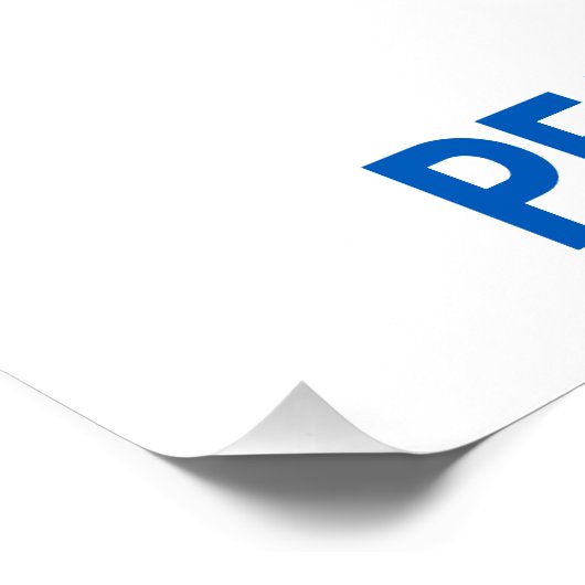 Benutzerdefinierter Text Frieden für die Ukraine Poster (Ecke)