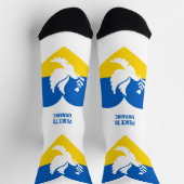 Benutzerdefinierter Text Frieden für die Ukraine Socken (Oben)