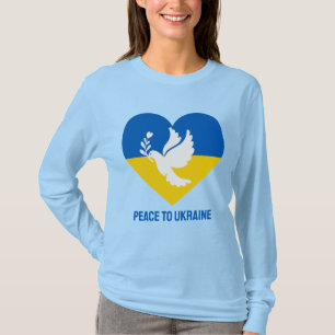 Benutzerdefinierter Text Frieden für die Ukraine T-Shirt