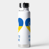 Benutzerdefinierter Text Frieden für die Ukraine Trinkflasche (rechts)