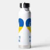 Benutzerdefinierter Text Frieden für die Ukraine Trinkflasche (Links)