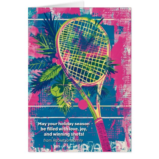 🎾🎄Benutzerdefinierter Text, Frohe Feiertage: Lie (Vorne)