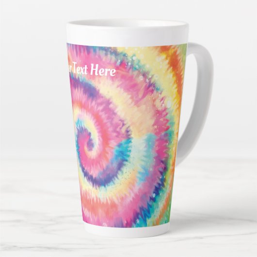 Benutzerdefinierter Text/ Fun 60er Gefärbte Krawat Milchtasse (Rechte Ecke)