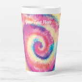 Benutzerdefinierter Text/ Fun 60er Gefärbte Krawat Milchtasse (Vorderseite)