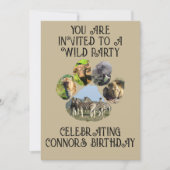 Benutzerdefinierter Text für afrikanische Wildlife Einladung (Vorderseite)