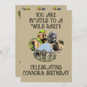 Benutzerdefinierter Text für afrikanische Wildlife Einladung (Vorne/Hinten)