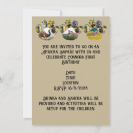 Benutzerdefinierter Text für afrikanische Wildlife Einladung