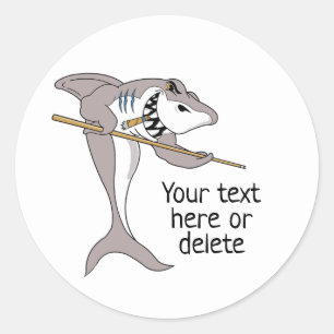 Benutzerdefinierter Text für Billard Runder Aufkleber