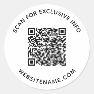 Benutzerdefinierter Text für Business QR Runder Aufkleber
