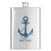 Benutzerdefinierter Text für das Blaue Boot Flachmann (Vorderseite)