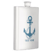 Benutzerdefinierter Text für das Blaue Boot Flachmann (Rechts)