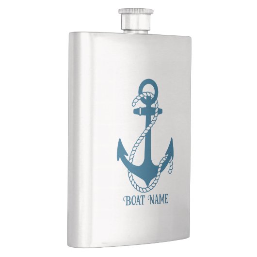 Benutzerdefinierter Text für das Blaue Boot Flachmann (Rechts)