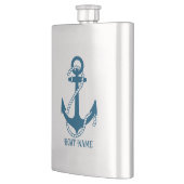 Benutzerdefinierter Text für das Blaue Boot Flachmann (Links)