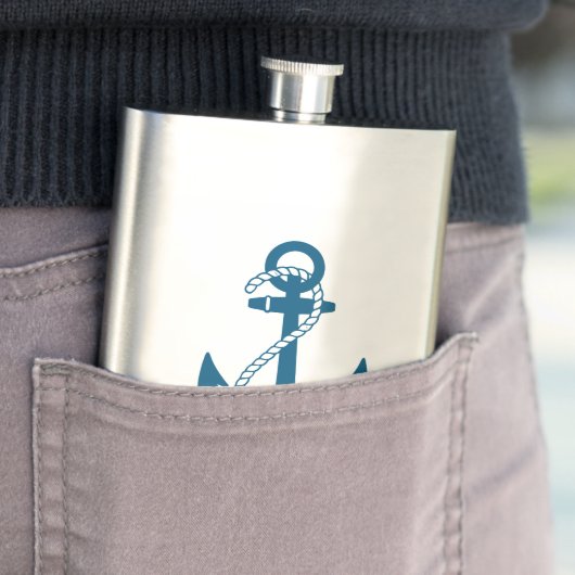 Benutzerdefinierter Text für das Blaue Boot Flachmann (Beispiel)