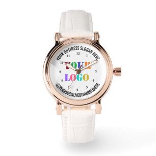 Benutzerdefinierter Text für das Firmenlogo Social Armbanduhr