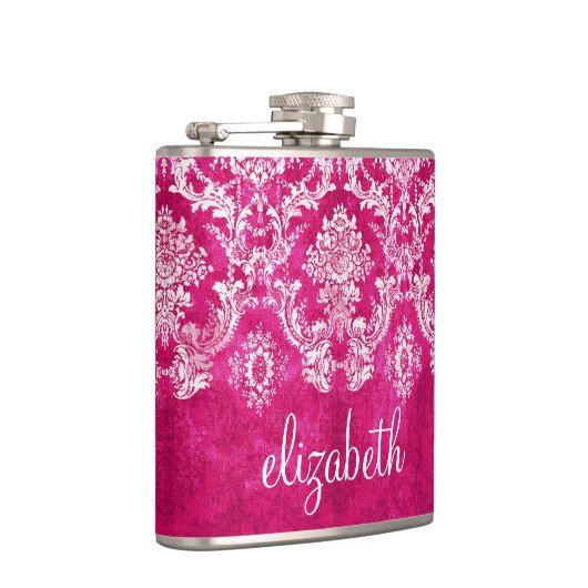 Benutzerdefinierter Text für das Muster des rosa G Flachmann (Rechts)