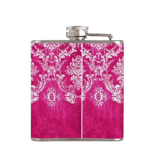 Benutzerdefinierter Text für das Muster des rosa G Flachmann (Rückseite)