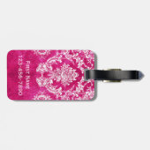 Benutzerdefinierter Text für das Muster des rosa G Gepäckanhänger (Rückseite horizontal)