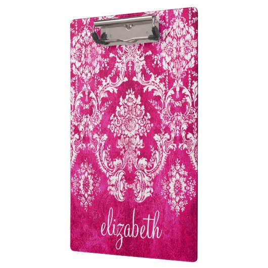 Benutzerdefinierter Text für das Muster des rosa G Klemmbrett (Links)