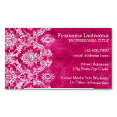 Benutzerdefinierter Text für das Muster des rosa G Magnetische Visitenkarte (Vorderseite)