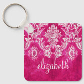 Benutzerdefinierter Text für das Muster des rosa G Schlüsselanhänger (Vorderseite)