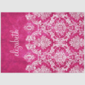 Benutzerdefinierter Text für das Muster des rosa G Seidenpapier (Vorderseite)