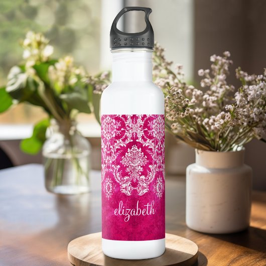 Benutzerdefinierter Text für das Muster des rosa G Trinkflasche