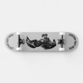 Benutzerdefinierter Text für das Schwarze Wildpfer Skateboard (Horizontal)