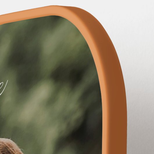 Benutzerdefinierter Text für das vertikale Foto Pickleball Schläger (Linke Seite)