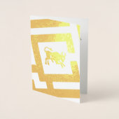 Benutzerdefinierter Text für das Zeichen von Stier Folienkarte (Vorderseite)