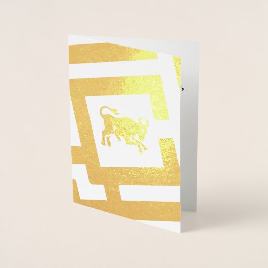 Benutzerdefinierter Text für das Zeichen von Stier Folienkarte (Vorderseite)