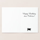 Benutzerdefinierter Text für das Zeichen von Stier Folienkarte (Innenseite)