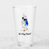 Benutzerdefinierter Text für den weiblichen Tennis Glas (Rückseite)